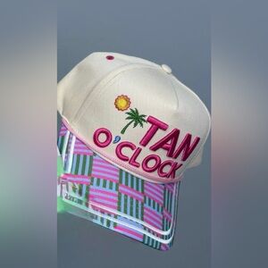 Tan O’Clock Embroidered Hat